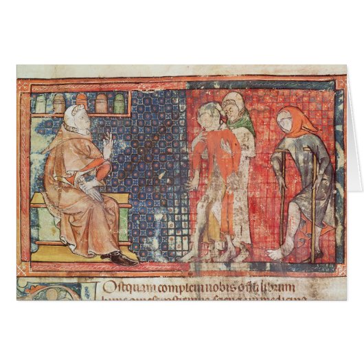 A sick man and a crippled man presented to cards (Front Horizontal)