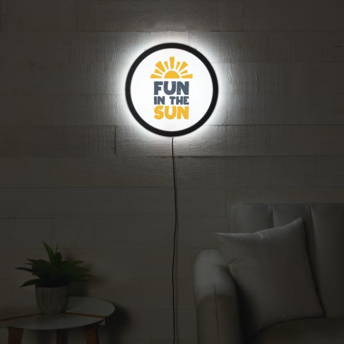 A sign that says fun on the sun