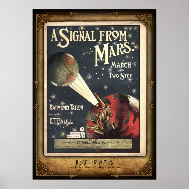 A Signal From Mars Sheet Music Poster (Front)