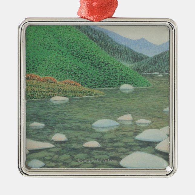 A Silent Corner in Moutains Metal Ornament (Front)