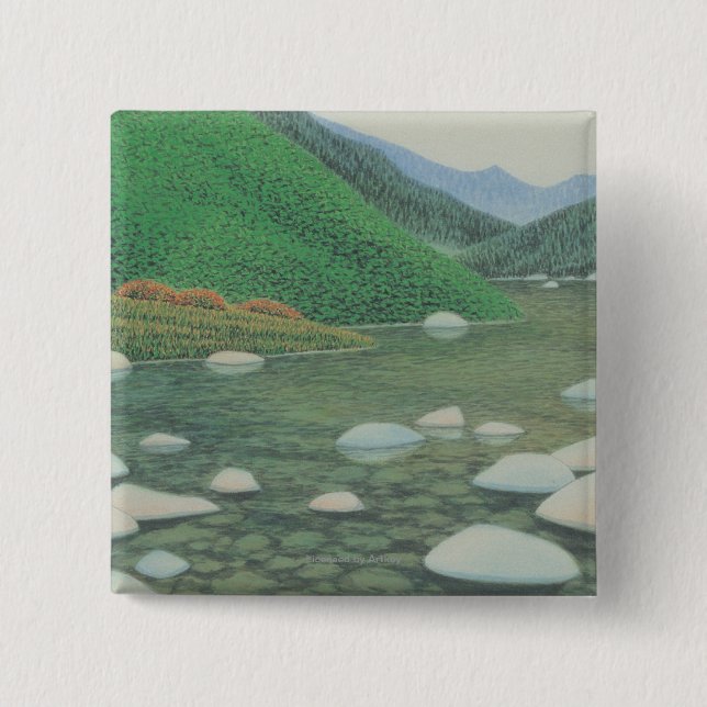 A Silent Corner in Moutains Pinback Button (Front)