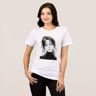 "A silent gaze, a world of unspoken stories." Tri-Blend Shirt