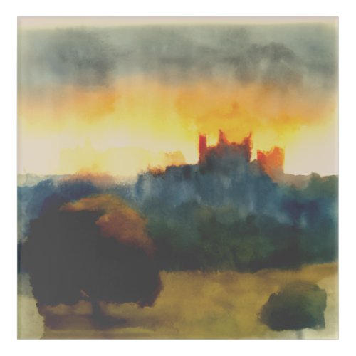 A silhouette of Windsor Castle Acrylic Print