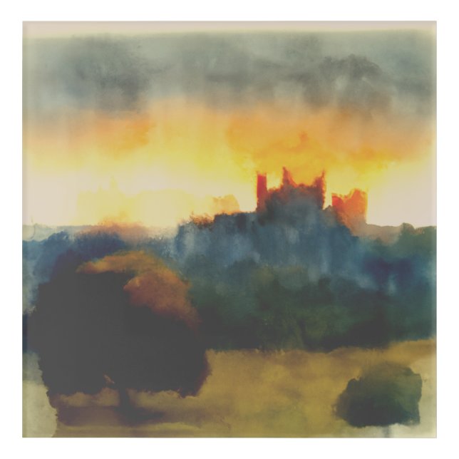 A silhouette of Windsor Castle Acrylic Print (Front)