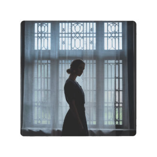 A Silhouetted Woman Metal Print