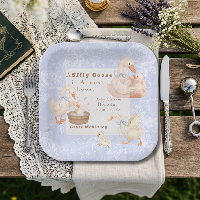 A Silly goose Blue baby shower Paper Plates (
A Silly goose Blue baby shower Paper Plates)