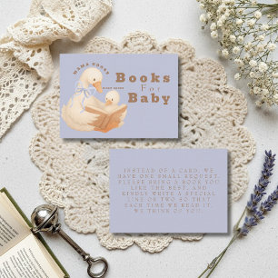 A Silly Goose Books for Baby Blue Baby Shower  Enclosure Card