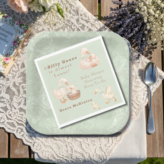 A Silly Goose Green Napkins (A Silly Goose Green Napkins)