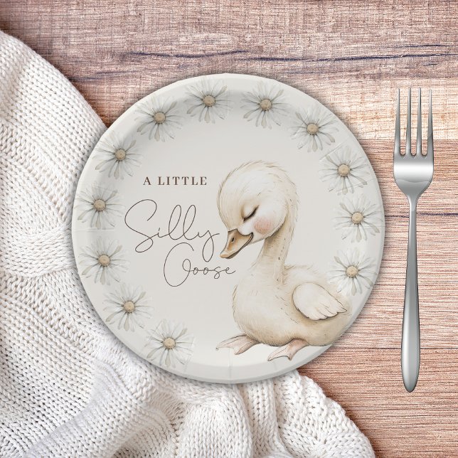 A Silly Goose Neutral Boho Baby Shower Party  Paper Plates (Creator Uploaded)