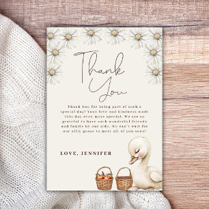 A Silly Goose Neutral Boho Baby Shower Party Thank You Card