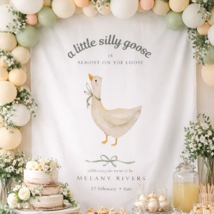 A Silly Goose on the Loose Baby shower Tapestry