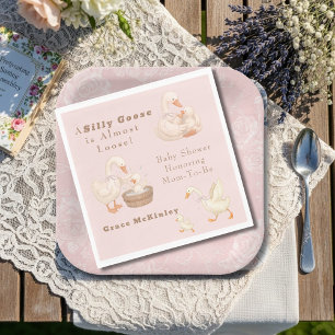 A Silly Goose Pink Napkins