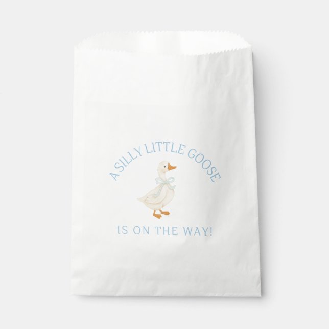 a Silly Little Goose Baby Shower Theme Favor Bag (Front)