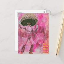 A silly mmm mmm pink retro dancing mushroom