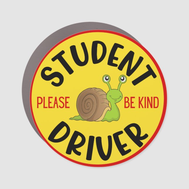 A silly Student Driver Car Magnet (Front)