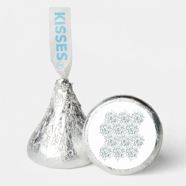 A silver drop splashes into a pool of white liquid hershey®'s kisses® (Front)