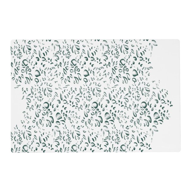 A silver drop splashes into a pool of white liquid placemat (Front)