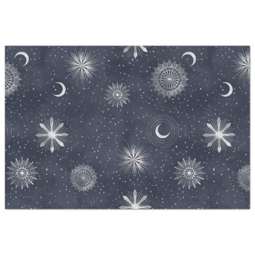 A Silver Starry Night Series Design 4 Tissue Paper