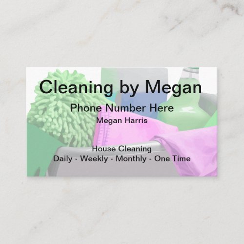 A Simple Cleaning Service Design Business Card