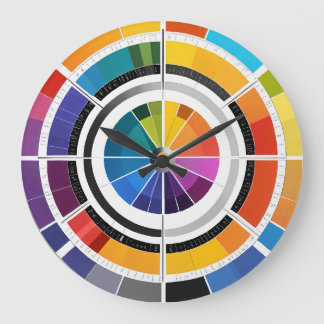 A simple conventional color-wheel in 'white backgr large clock