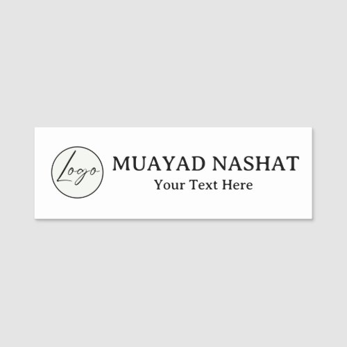 A simple custom business template in a modern name name tag