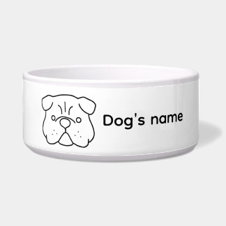 A simple customizable cute dog design bowl