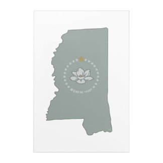 A simple design of the Mississippi Flag Acrylic Print