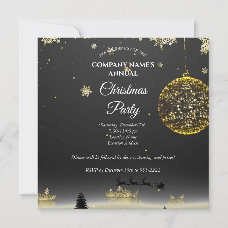 A Simple Elegant Christmas Party Invitation Zazzle