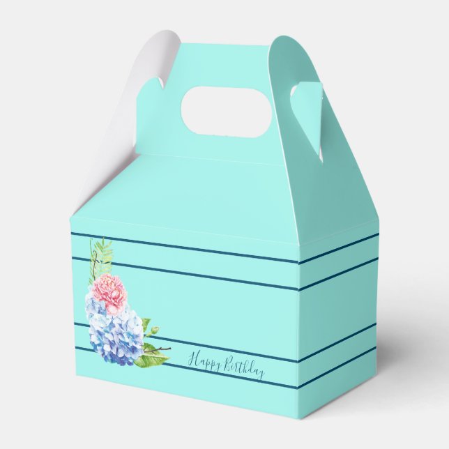 A Simple Floral Design Favor Box (Front Side)