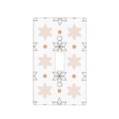 A Simple Geometric Line Art  Flowers Light Switch Cover