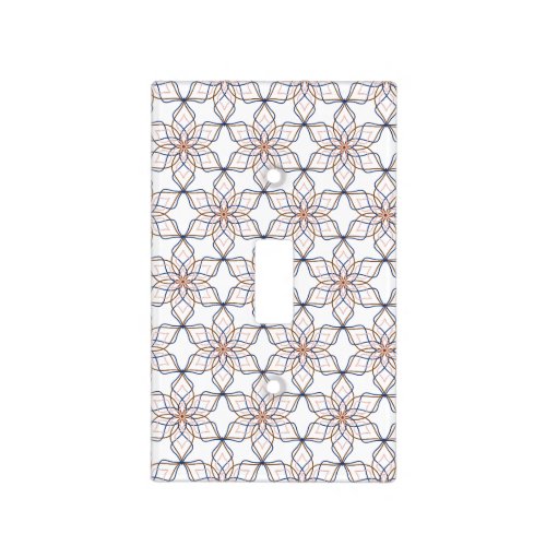 A Simple Geometric Line Art  Flowers Light Switch Cover