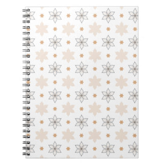 A Simple Geometric Line Art Flowers Notebook