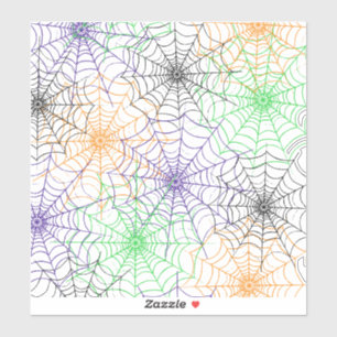 A Simple Halloween Spider's Web Cut Vinyl Stickers