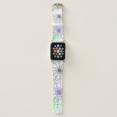 A Simple Halloween Spiders Web Pattern Apple Watch Band
