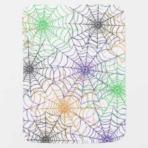 A Simple Halloween Spider's Web Pattern Baby Blanket