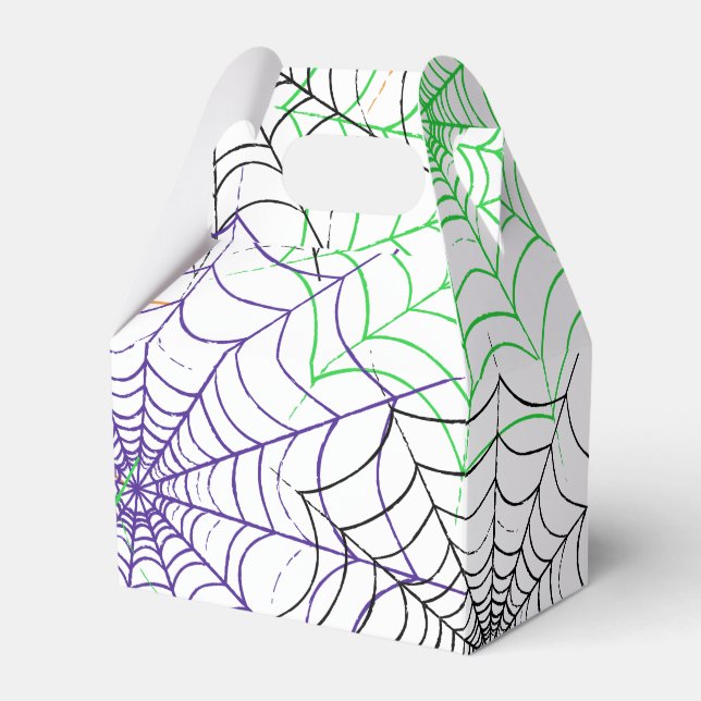 A Simple Halloween Spider's Web Pattern Favor Boxes (Front Side)
