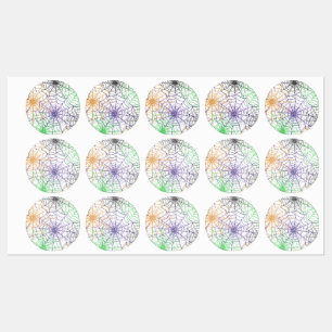 A Simple Halloween Spider's Web Pattern Labels