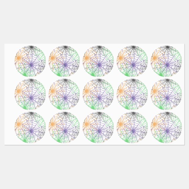 A Simple Halloween Spider's Web Pattern Labels (Sheet)