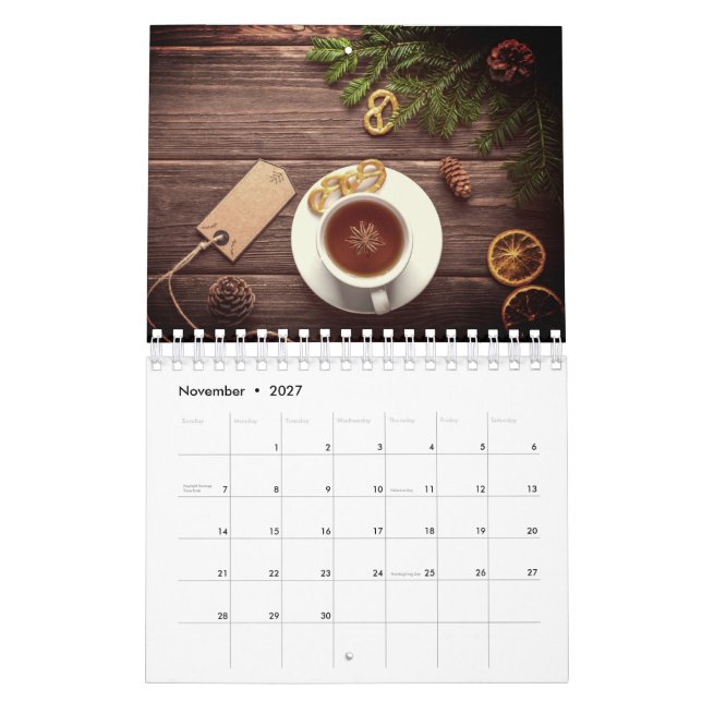 A simple life calendar, rustic and simple calendar (Nov 2027)