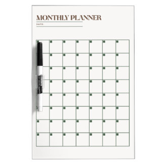 A Simple Monthly Planner Dry Erase Board