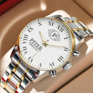 A simple Personalized Name Initial Monogram Watch