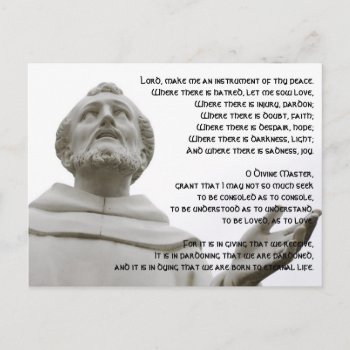 A Simple Prayer By St.francis Of Assisi Postcard by paesaggi at Zazzle
