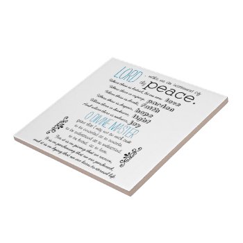 A Simple Prayer By St.francis Of Assisi Tile by paesaggi at Zazzle