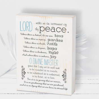 A Simple Prayer By St.francis Wooden Box Sign by paesaggi at Zazzle