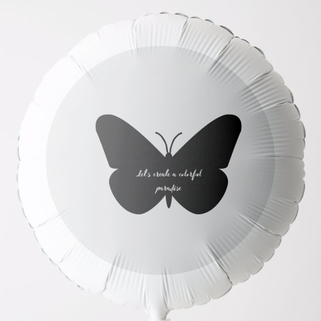 A simple quote in a simple butterfly balloon (Front)