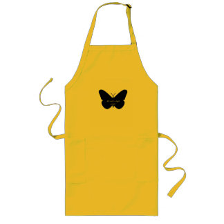 A simple quote in a simple butterfly long apron