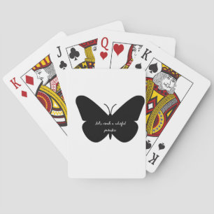A simple quote in a simple butterfly poker cards