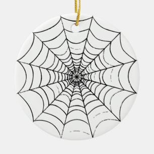 A Simple Spider's Web Ceramic Ornament