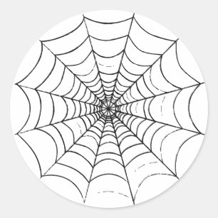 A Simple Spider's Web Classic Round Sticker