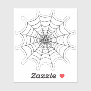 A Simple Spider's Web Custom-Cut Vinyl Stickers